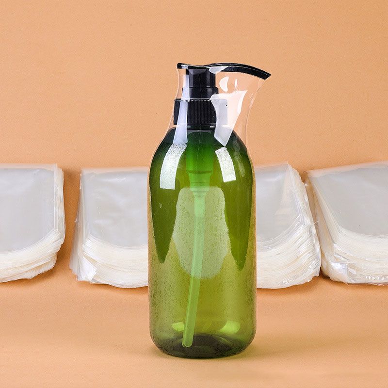 Verwarm de krimpafdichting voor fles